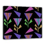 Abstract Pattern Flora Flower Canvas 20  x 16  (Stretched)
