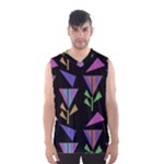 Abstract Pattern Flora Flower Men s Basketball Tank Top