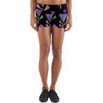 Abstract Pattern Flora Flower Yoga Shorts