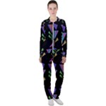 Abstract Pattern Flora Flower Casual Jacket and Pants Set