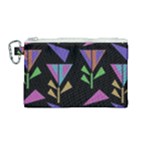 Abstract Pattern Flora Flower Canvas Cosmetic Bag (Medium)