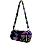 Abstract Pattern Flora Flower Mini Cylinder Bag