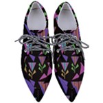 Abstract Pattern Flora Flower Pointed Oxford Shoes