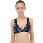 Abstract Pattern Flora Flower Classic Banded Bikini Top