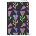 Abstract Pattern Flora Flower 8  x 10  Softcover Notebook
