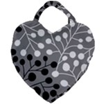 Abstract Nature Black White Giant Heart Shaped Tote