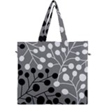 Abstract Nature Black White Canvas Travel Bag
