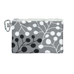 Abstract Nature Black White Canvas Cosmetic Bag (Medium)