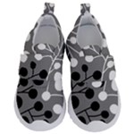 Abstract Nature Black White Kids  Velcro No Lace Shoes
