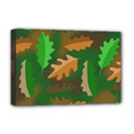 Leaves Foliage Pattern Oak Autumn Deluxe Canvas 18  x 12  (Stretched)