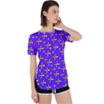Abstract Background Cross Hashtag Perpetual Short Sleeve T-Shirt