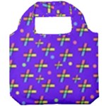 Abstract Background Cross Hashtag Foldable Grocery Recycle Bag