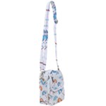 Rain Umbrella Pattern Water Shoulder Strap Belt Bag