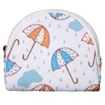 Rain Umbrella Pattern Water Horseshoe Style Canvas Pouch