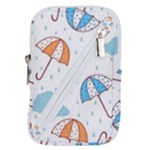 Rain Umbrella Pattern Water Belt Pouch Bag (Small)