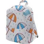 Rain Umbrella Pattern Water Zip Up Backpack