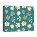 Drawing Flowers Meadow White Deluxe Canvas 20  x 16  (Stretched)