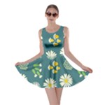 Drawing Flowers Meadow White Skater Dress