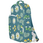 Drawing Flowers Meadow White Double Compartment Backpack