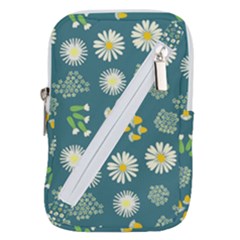 Drawing Flowers Meadow White Belt Pouch Bag (Small) from UrbanLoad.com
