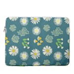 Drawing Flowers Meadow White 16  Vertical Laptop Sleeve Case With Pocket