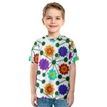 Bloom Plant Flowering Pattern Kids  Sport Mesh T-Shirt