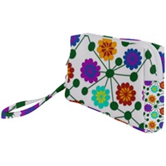 Bloom Plant Flowering Pattern Wristlet Pouch Bag (Small) from UrbanLoad.com