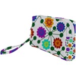 Bloom Plant Flowering Pattern Wristlet Pouch Bag (Small)