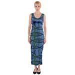 Fish Pike Pond Lake River Animal Fitted Maxi Dress