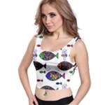 Fish Abstract Colorful Crop Top
