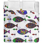 Fish Abstract Colorful Duvet Cover Double Side (California King Size)