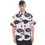 Fish Abstract Colorful Men s Short Sleeve Shirt