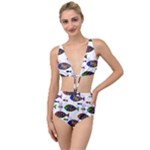 Fish Abstract Colorful Tied Up Two Piece Swimsuit