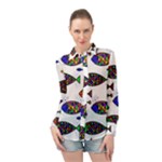 Fish Abstract Colorful Long Sleeve Chiffon Shirt