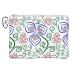 Bloom Nature Plant Pattern Canvas Cosmetic Bag (XL)