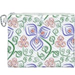 Bloom Nature Plant Pattern Canvas Cosmetic Bag (XXXL)