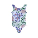 Bloom Nature Plant Pattern Kids  Frill Swimsuit