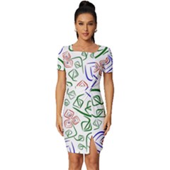Fitted Knot Split End Bodycon Dress 