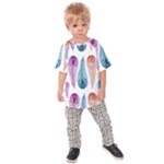 Pen Peacock Colors Colored Pattern Kids  Raglan T-Shirt