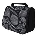 Leaves Flora Black White Nature Full Print Travel Pouch (Small)