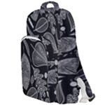 Leaves Flora Black White Nature Double Compartment Backpack
