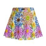 Bloom Flora Pattern Printing Mini Flare Skirt