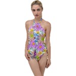 Bloom Flora Pattern Printing Go with the Flow One Piece Swimsuit