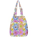 Bloom Flora Pattern Printing Center Zip Backpack