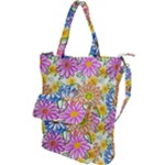 Bloom Flora Pattern Printing Shoulder Tote Bag
