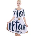 Iftar-party-t-w-01 Quarter Sleeve A-Line Dress