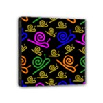 Pattern-repetition-snail-blue Mini Canvas 4  x 4  (Stretched)