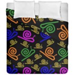 Pattern-repetition-snail-blue Duvet Cover Double Side (California King Size)