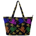 Pattern-repetition-snail-blue Full Print Shoulder Bag