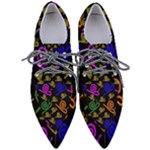 Pattern-repetition-snail-blue Pointed Oxford Shoes
